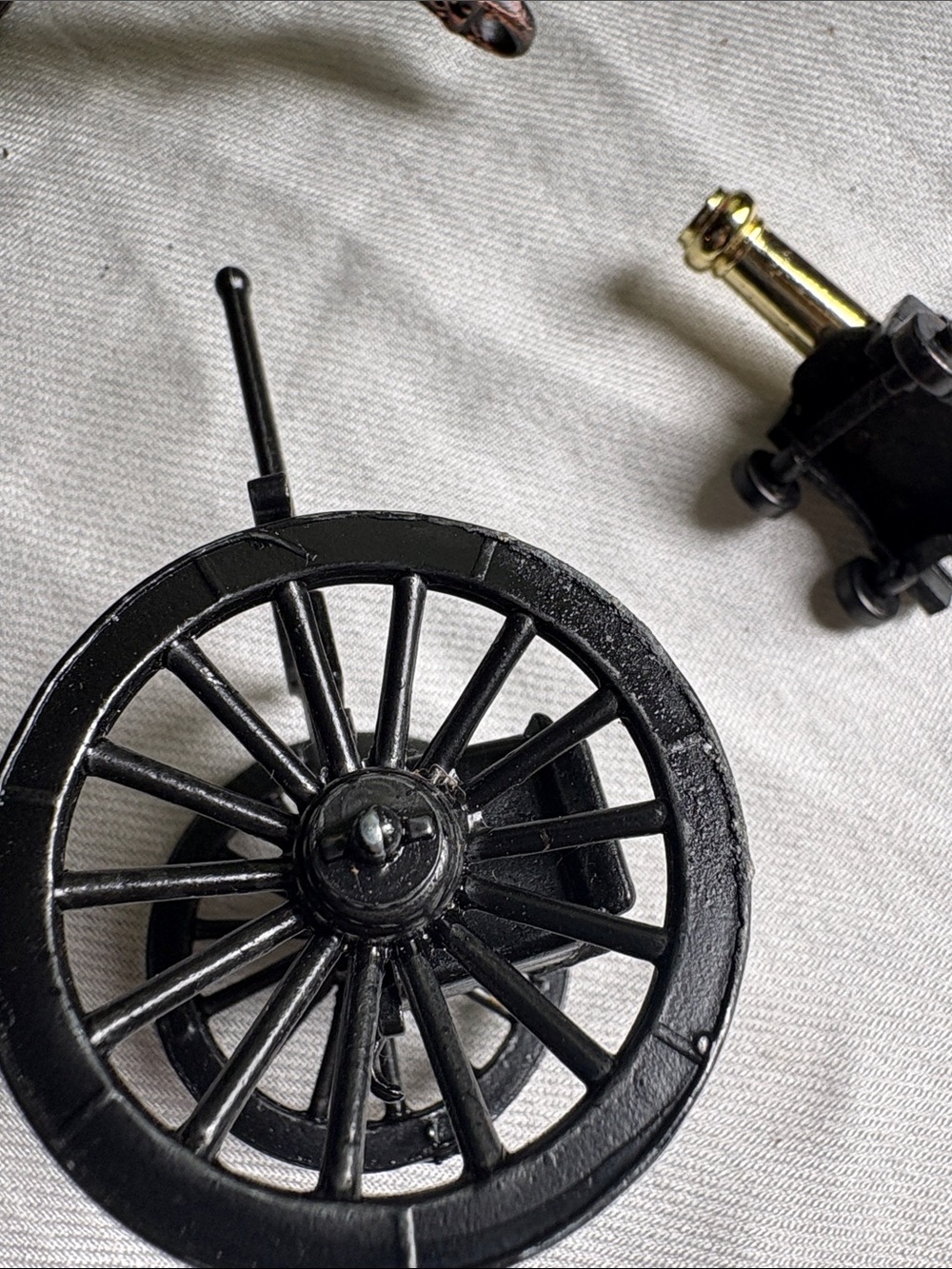 Vintage Civil War Style Cannon Figurines Set of 3 Miniature Decorative Cannons - Picture 10 of 10